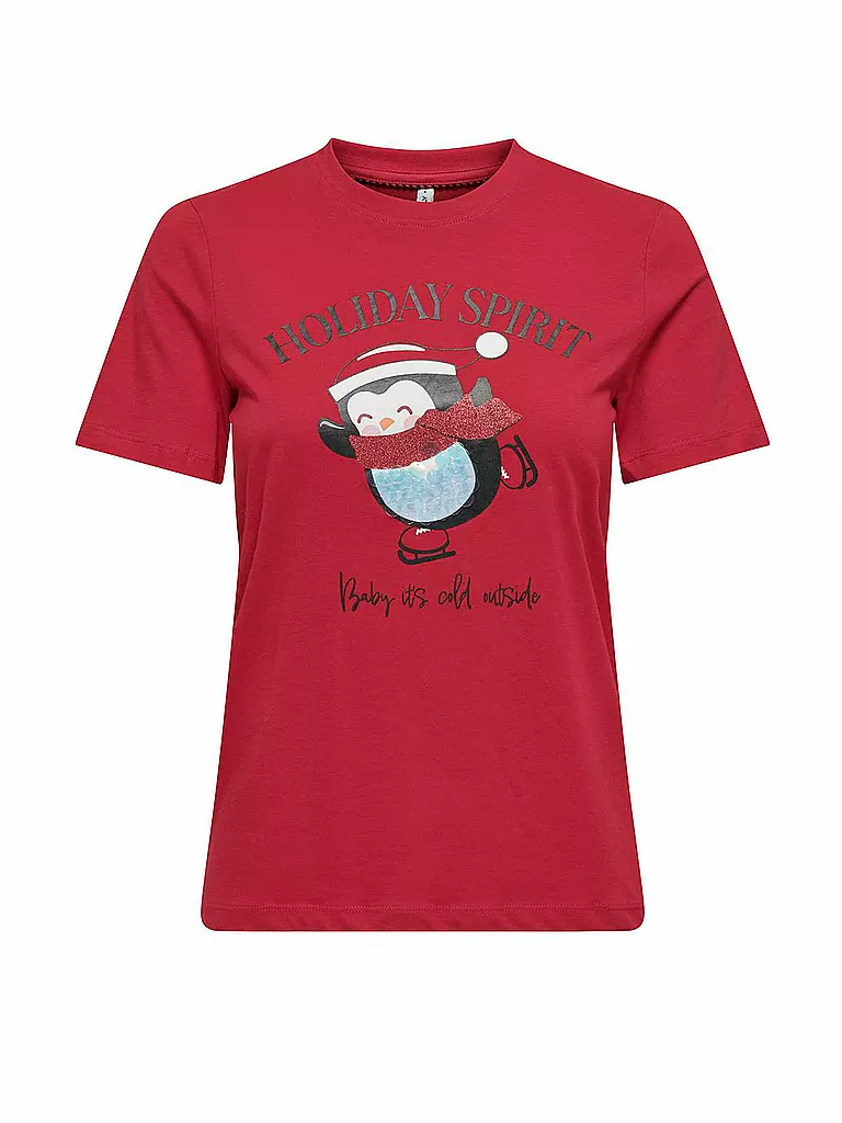 ONLY T-Shirt  ONLKITA rot