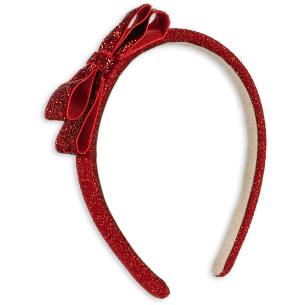 Køb Konges Sløjd Red/Glitter Fløjl Sløjfe Hairbrace