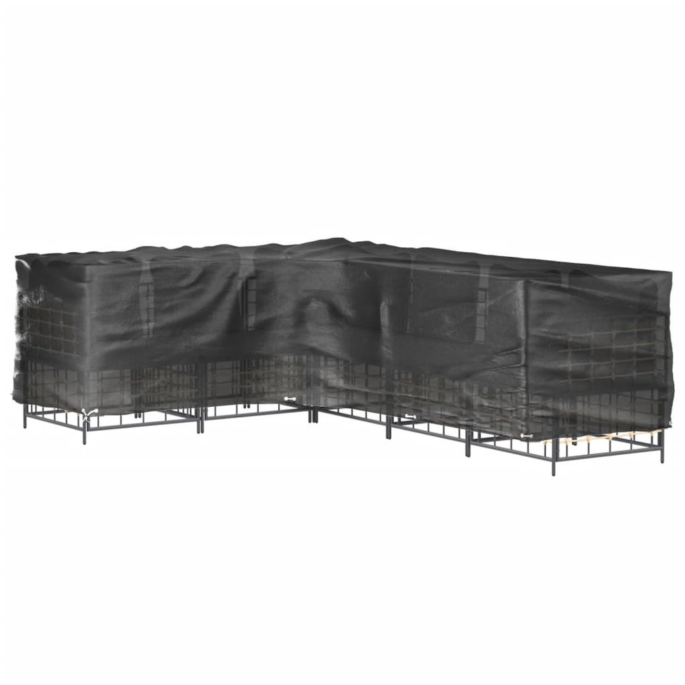 Housses de salon de jardin en forme de l 2 pcs 18 œillets