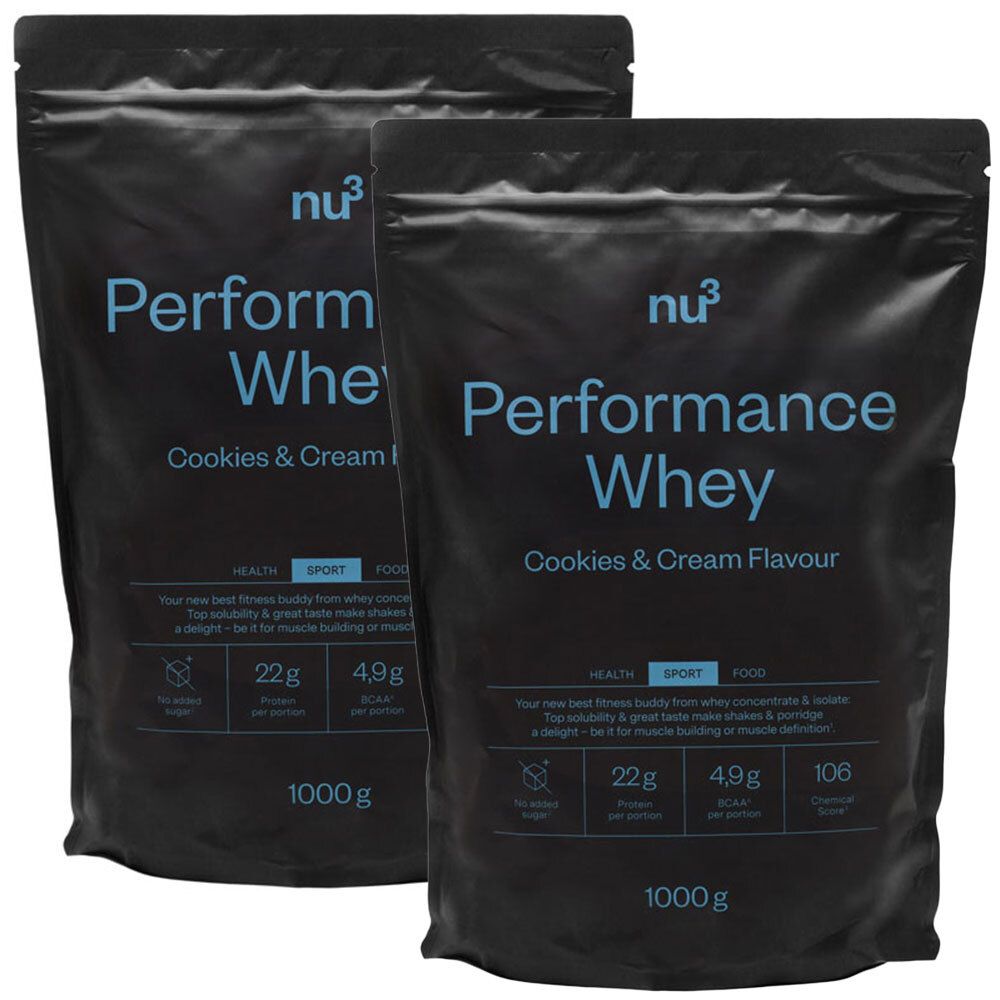 nu3 Performance Whey, Cookies-Cream - Proteinpulver