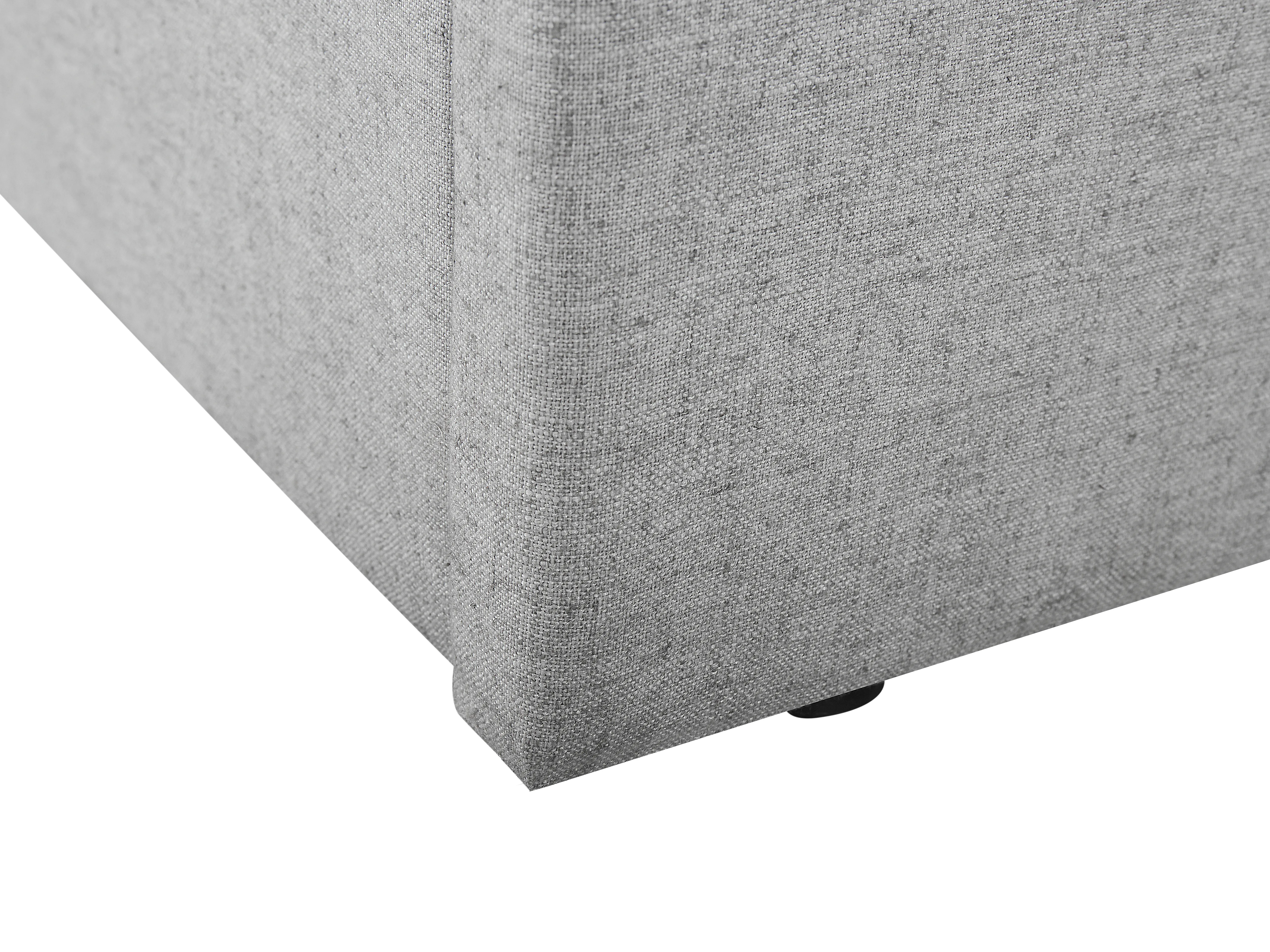 Bed met opbergruimte Stof LORIENT 160 x 200 cm Grijs