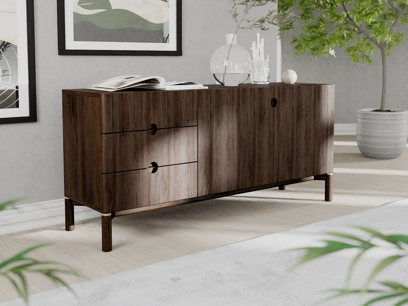 Rebellenclub Tulum Dressoir - Donkerbruin