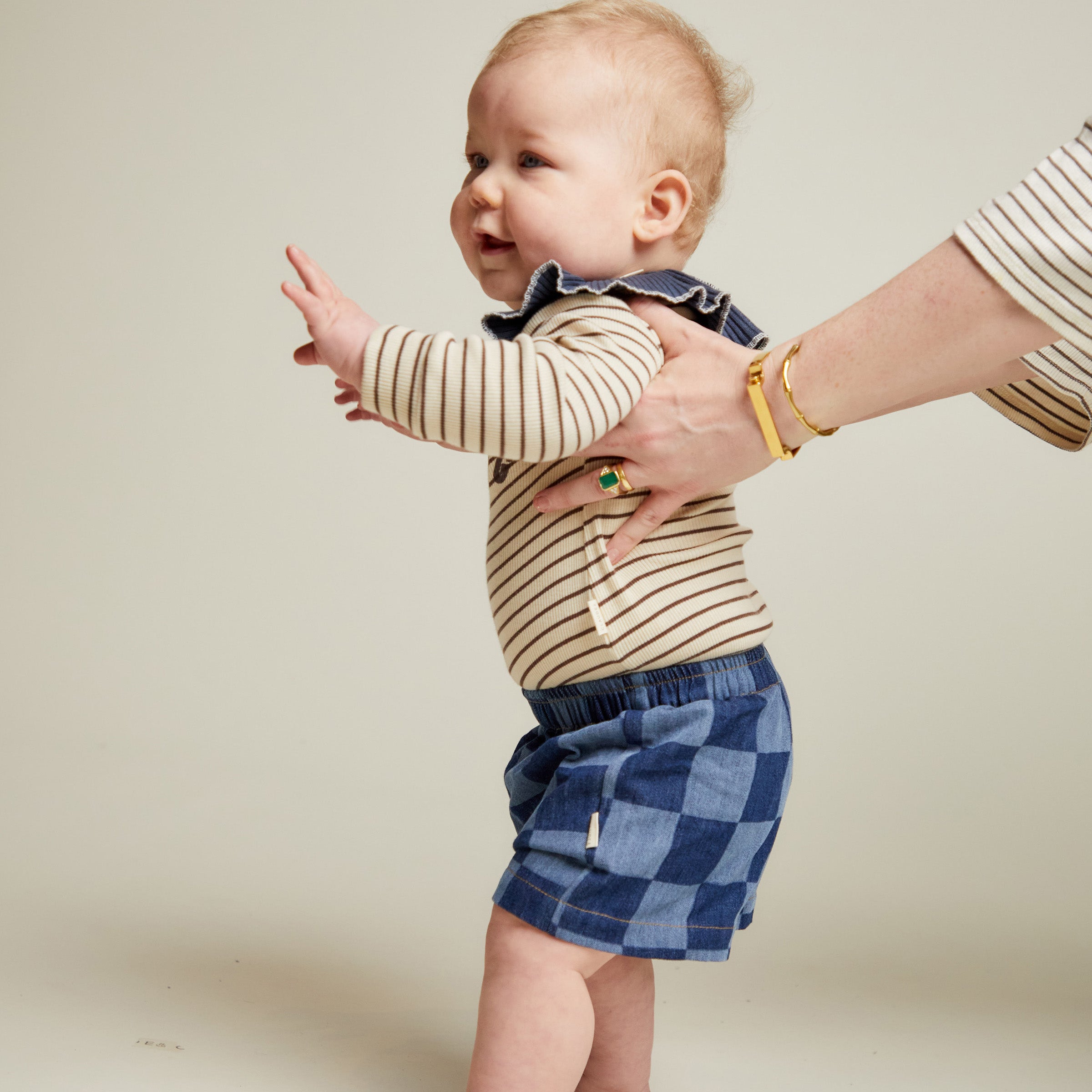 Shorts Frankie Checkerboard Denim