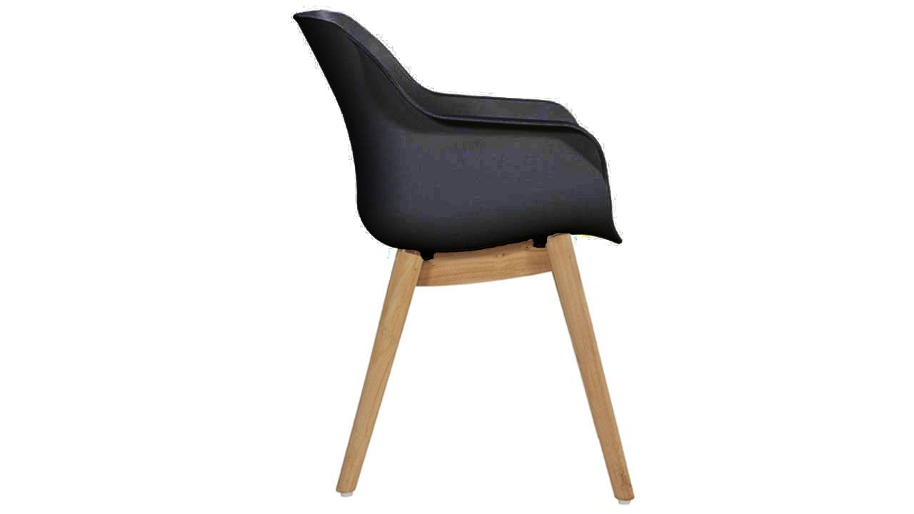 Tuinstoel Carbon Black 11.688.408 Sophie Teak B62 x D59 x H84 cm