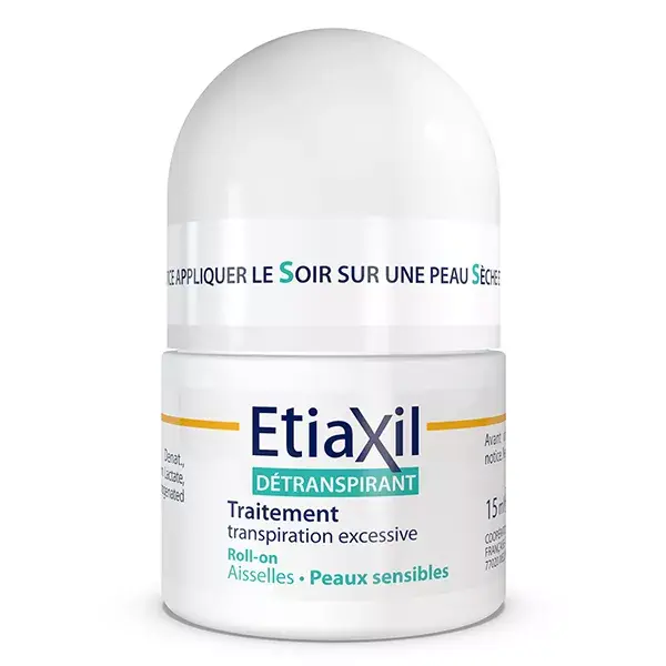 ETIAXIL Antitranspirante para Transpiração Excessiva, Pele Sensível, Pacote com 2 x 15ml