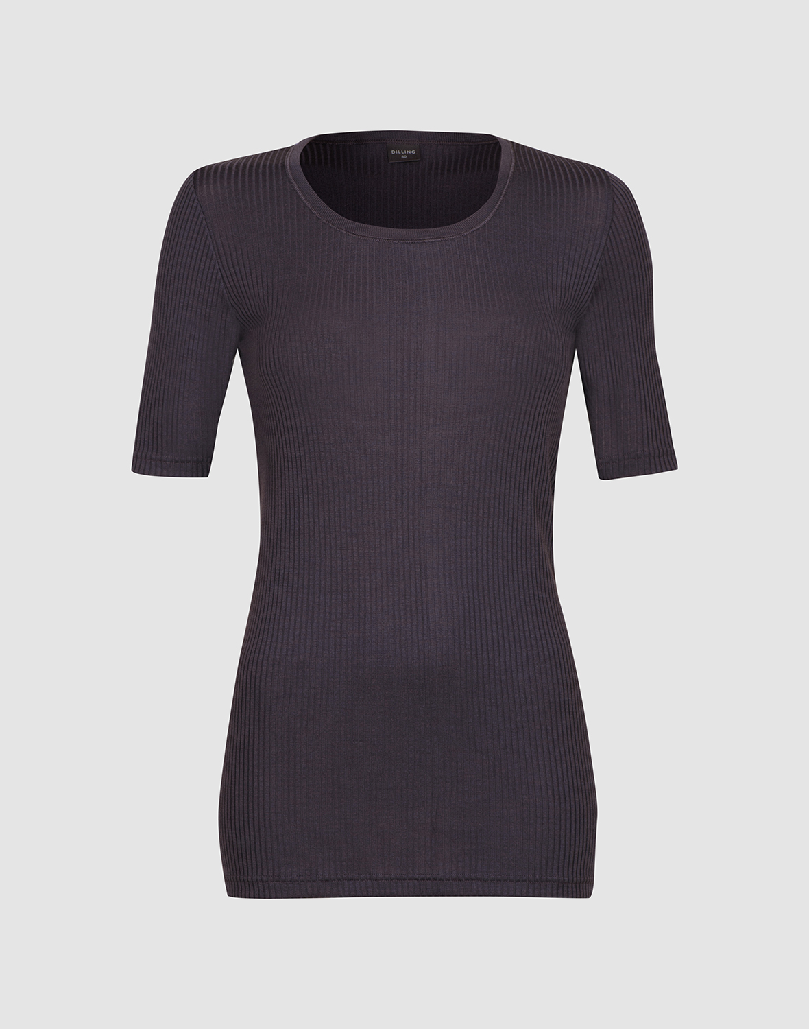 T-shirt van merinowol voor dames in Maansteen