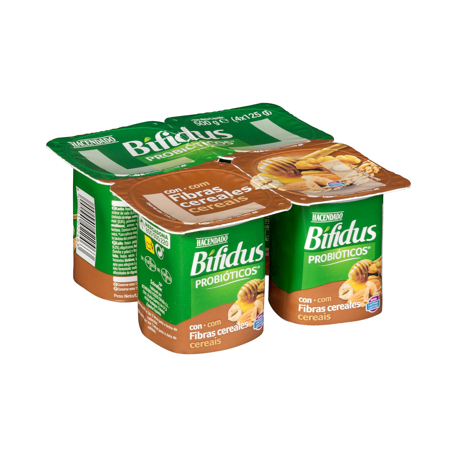 Bifidus probiotique aux céréales et fibres Hacendado