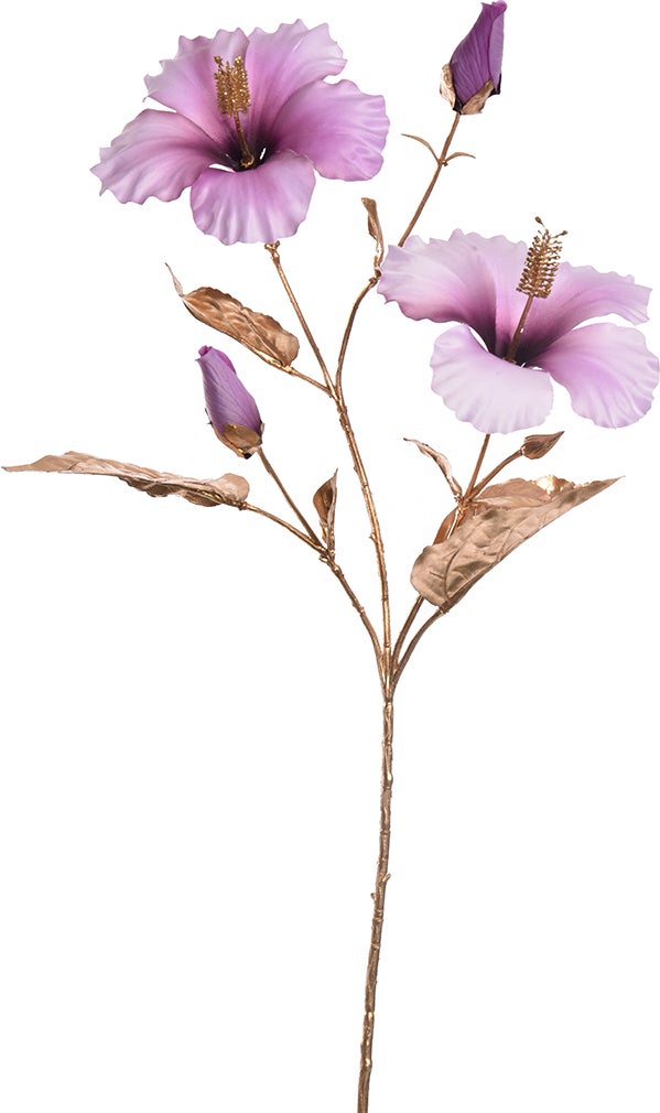 Jasaco PURE kunstbloem Hibiscus paars 65 cm