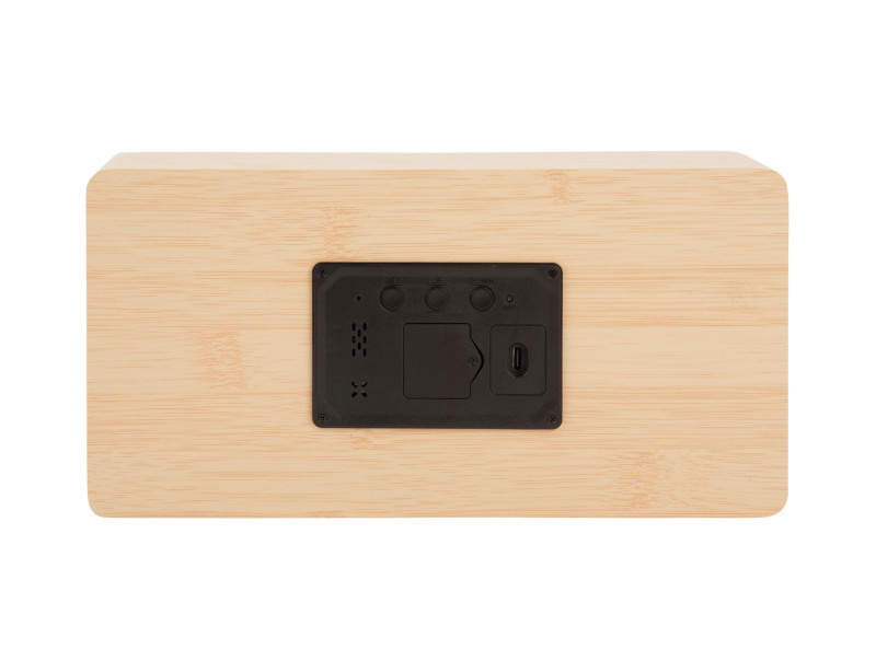 Table Clock Boxed LED KA5899DW Dark wood