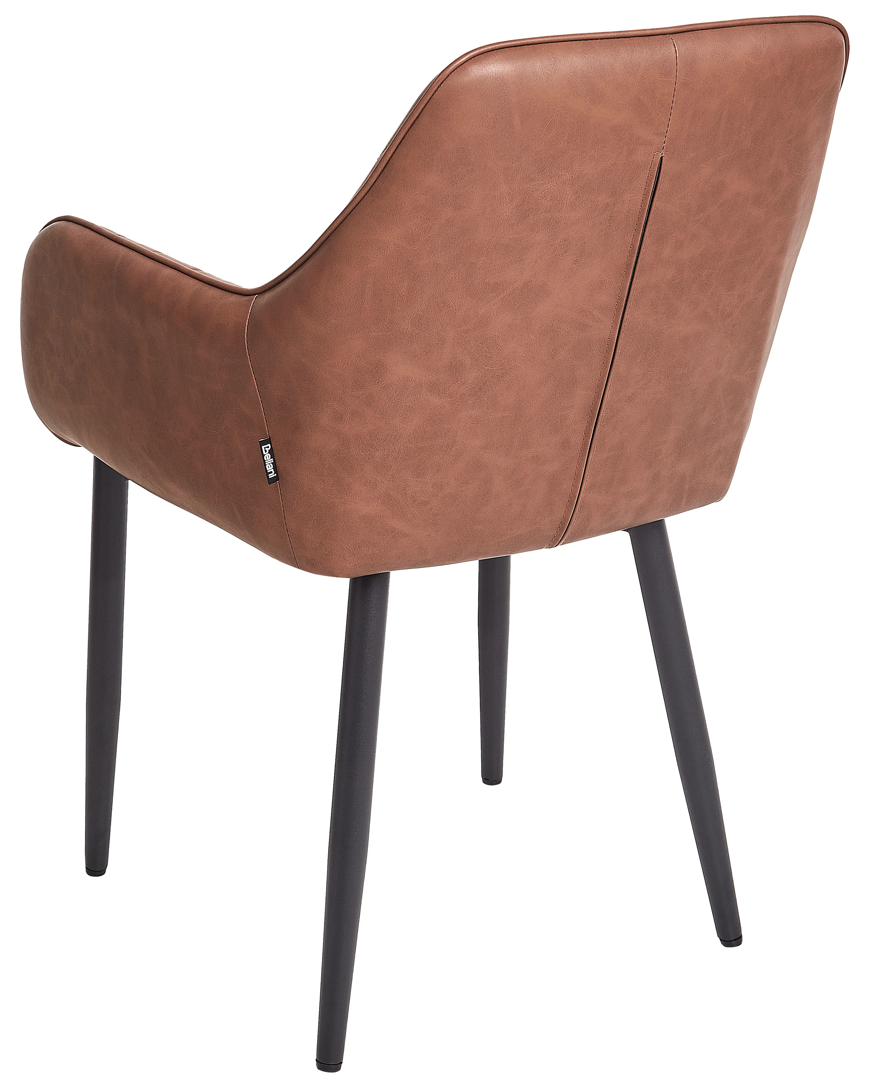 Set van 2 eetkamerstoelen WELLSTON Kunstleer Bruin