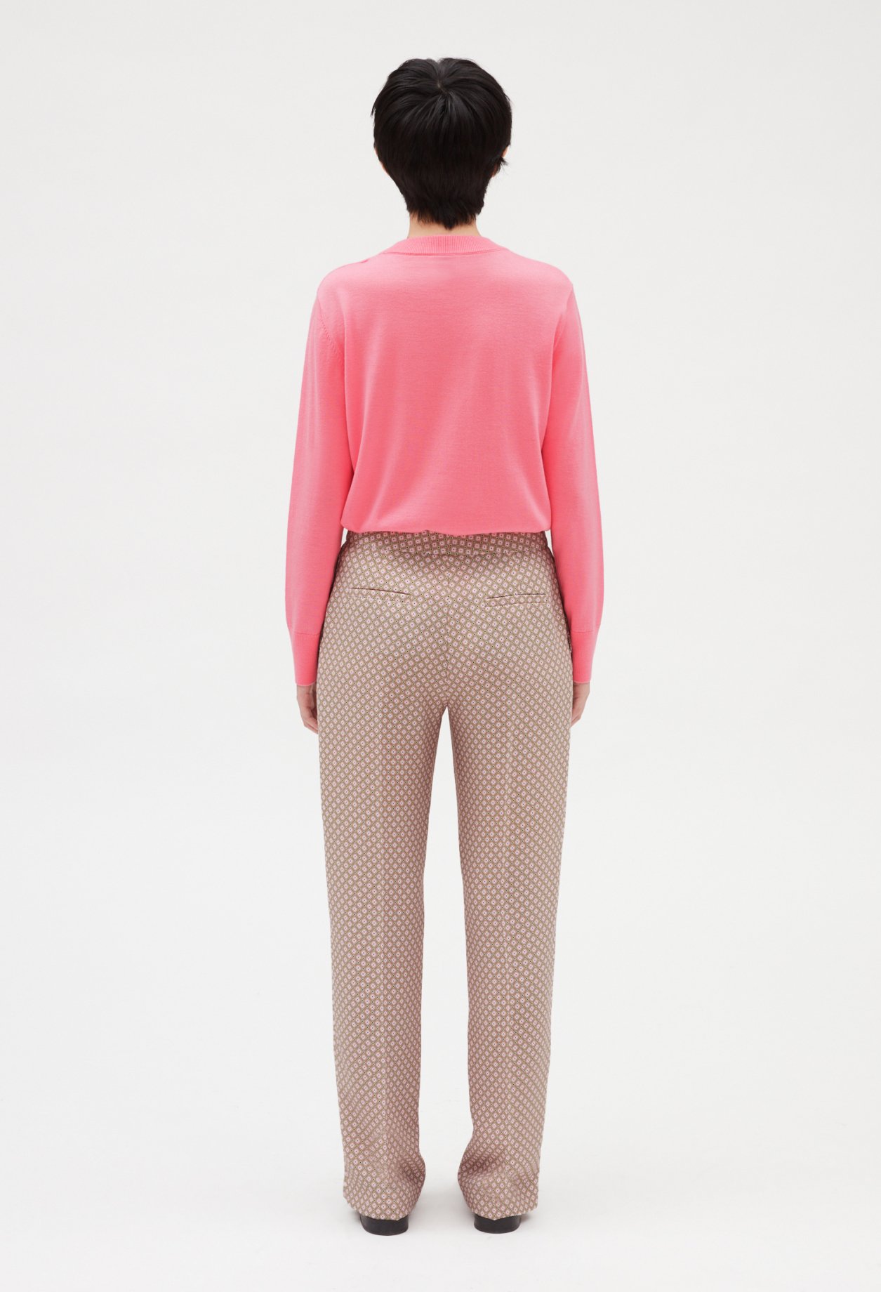 Pantalon imprime rose