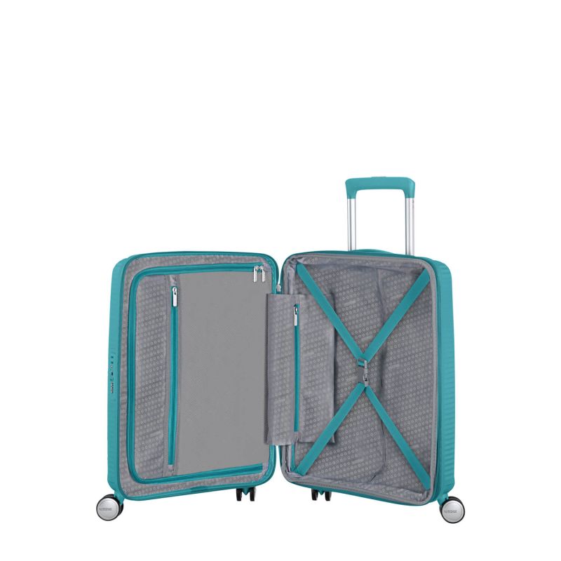 Valise cabine rigide Soundbox Extensible 55 cm Turquoise Tonic