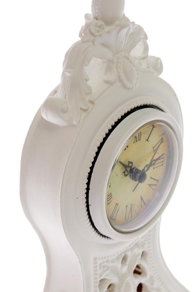 Standuhr TINKA - weiß - 21,5 cm hoch