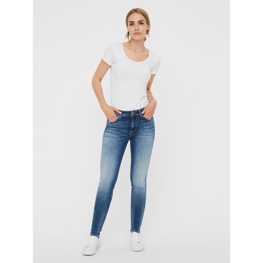 Vero Moda Lux Slim Jeans, Medium Blue Denim, XS/L32