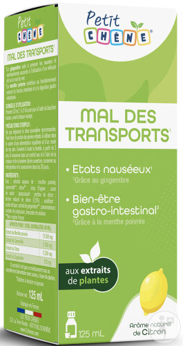 Petit Chêne Sirop Mal Des Transports Enfant Et Adulte Flacon 125ml