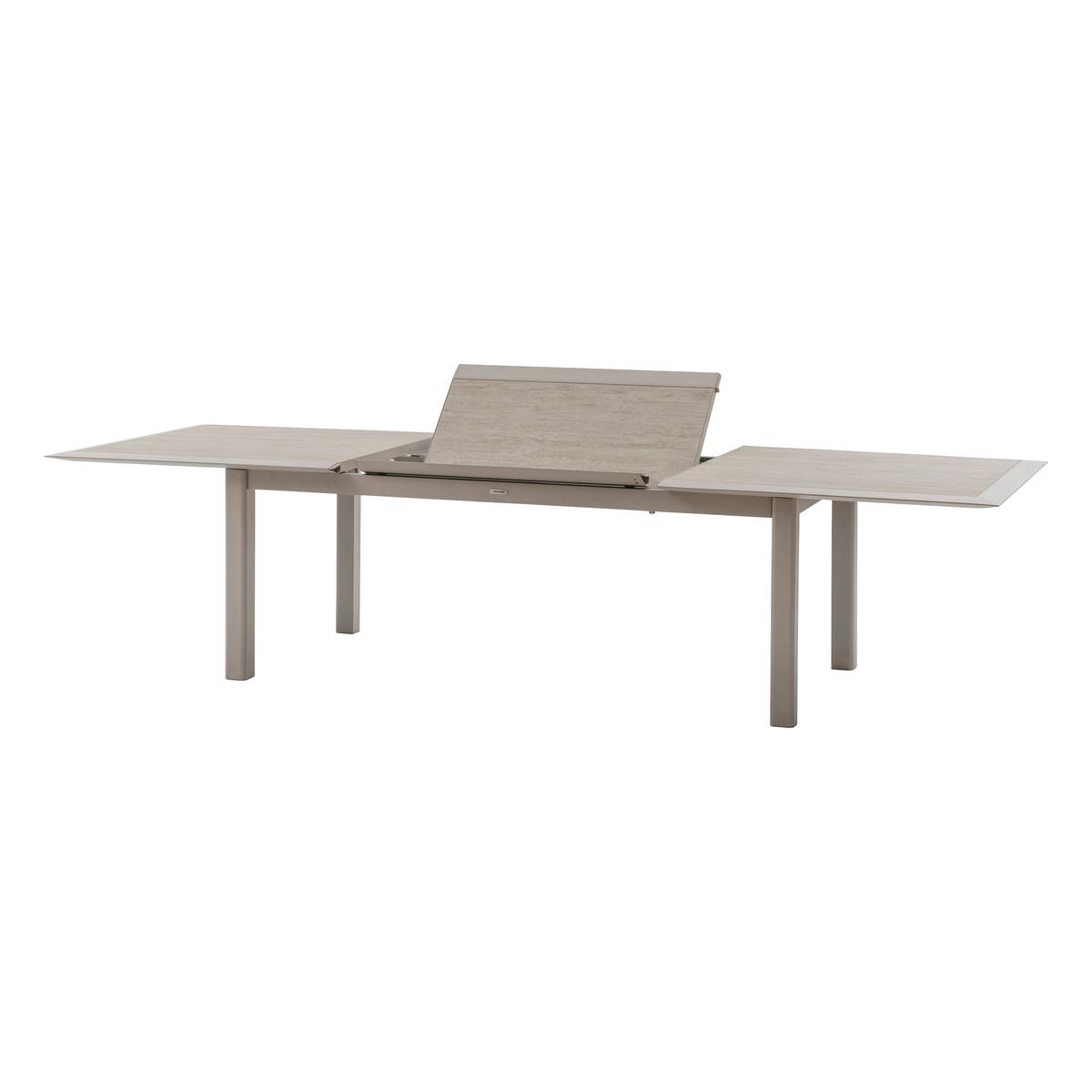 TABLE ALLURE VERRE IMPRIME CERAMIQUE GREGE AVOINE 12 PLACES