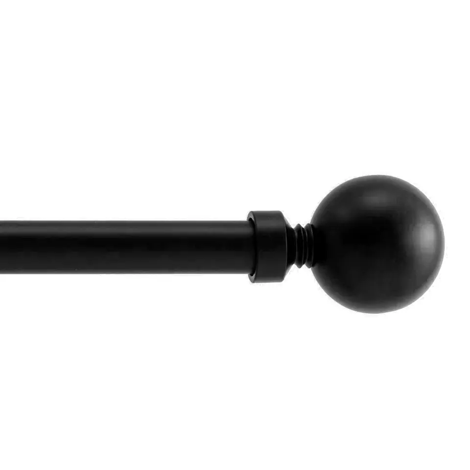 Lange Gordijnroede - Uitschuifbaar - Stang van 90 - 170 cm - Zwart