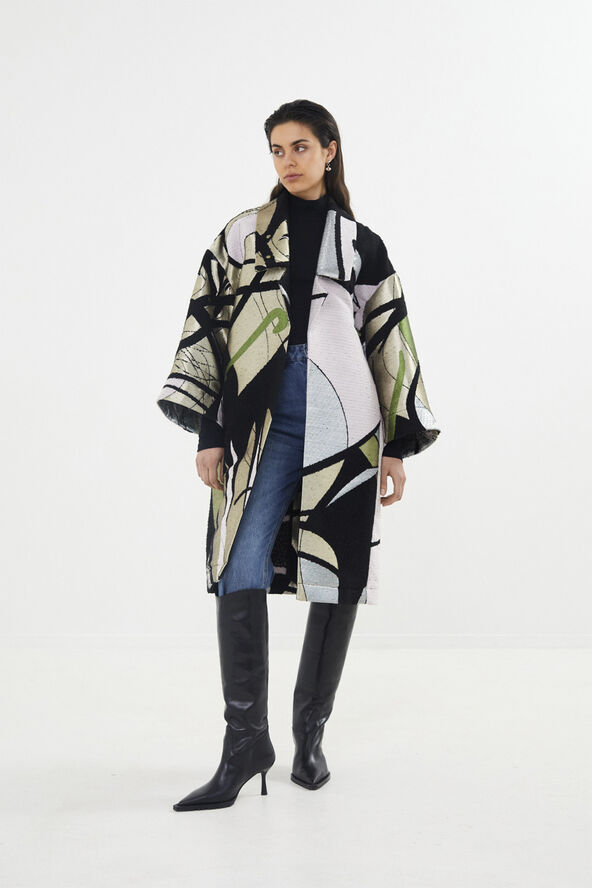 Rabens Saloner Tapestry jacquard coat - Insa Tapestry combo