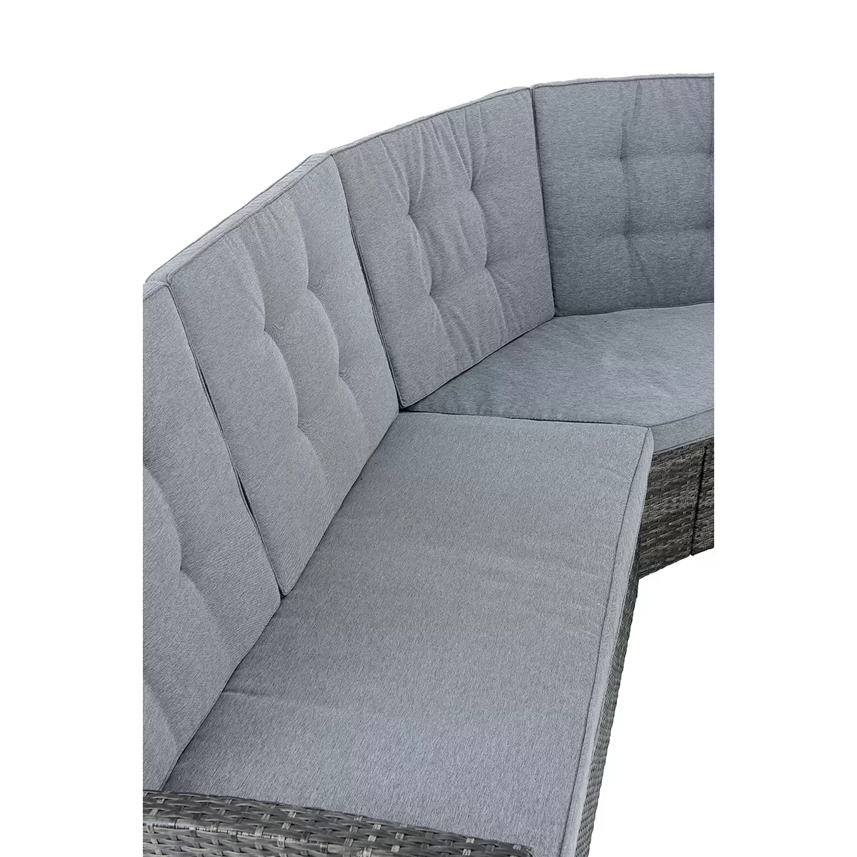 Beldano Loungegarnitur Ancona 5-teilig braun,hellgrau,natur