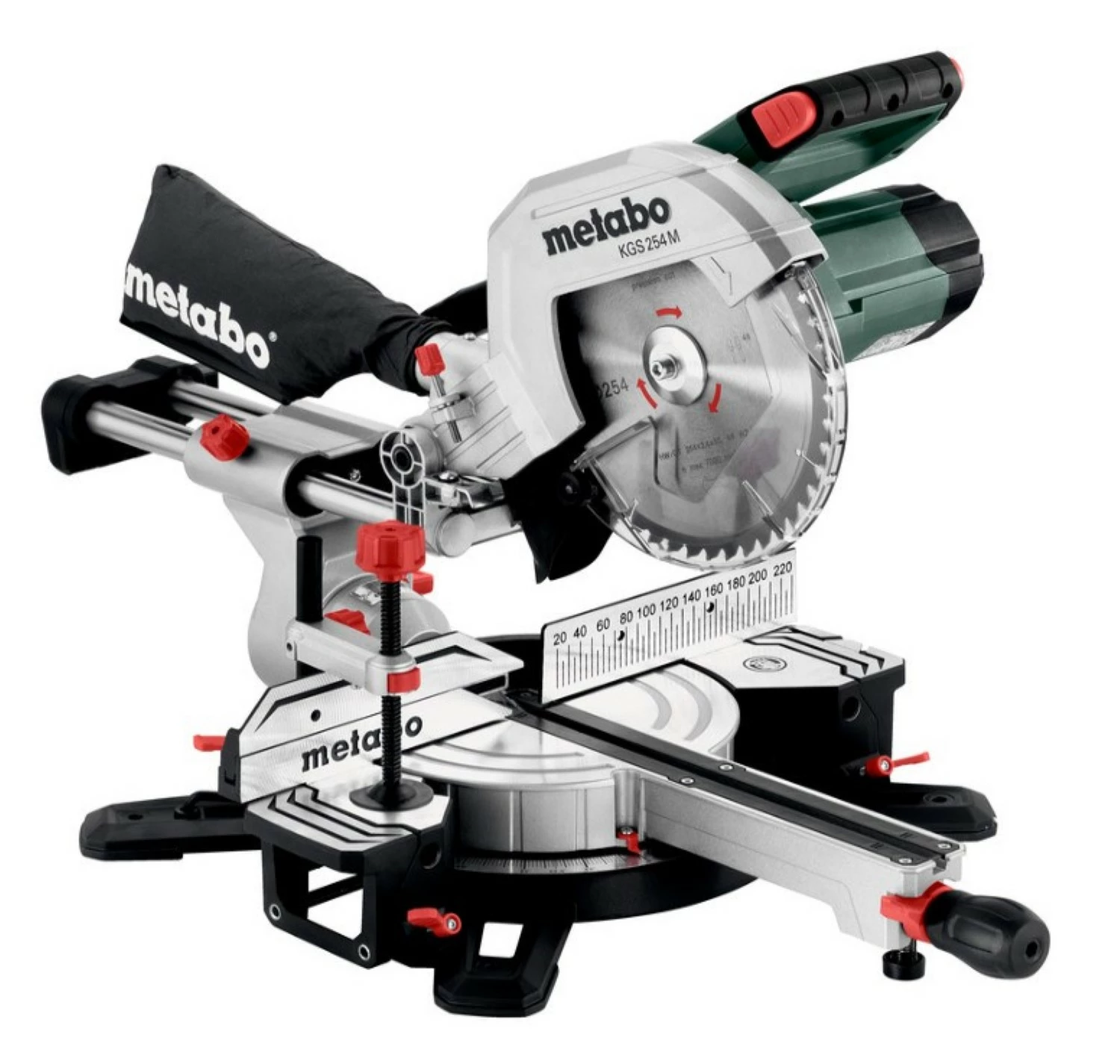 Metabo KGS 254 M Afkortzaag - 1800W - 254 x 30mm - Quick hendel - met extra zaagblad