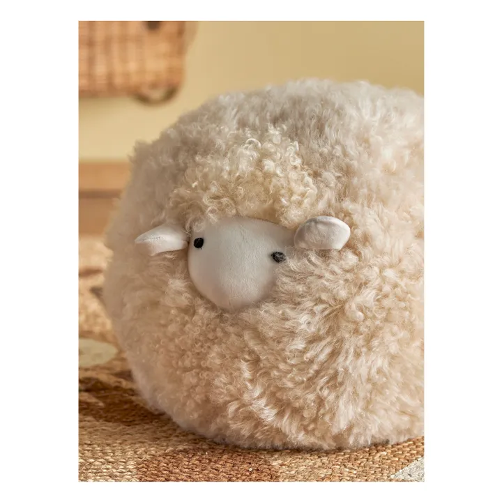 Bloomingville Mini Pouf mouton Rubert en laine