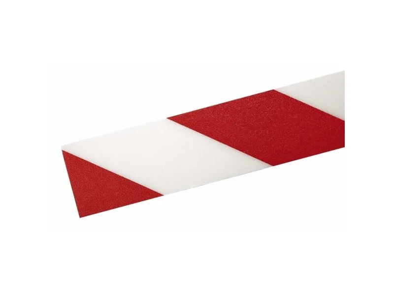 Advarselstape Duraline Strong 50mm x 30m 0,7mm rød/hvid - (30 meter pr. rulle)