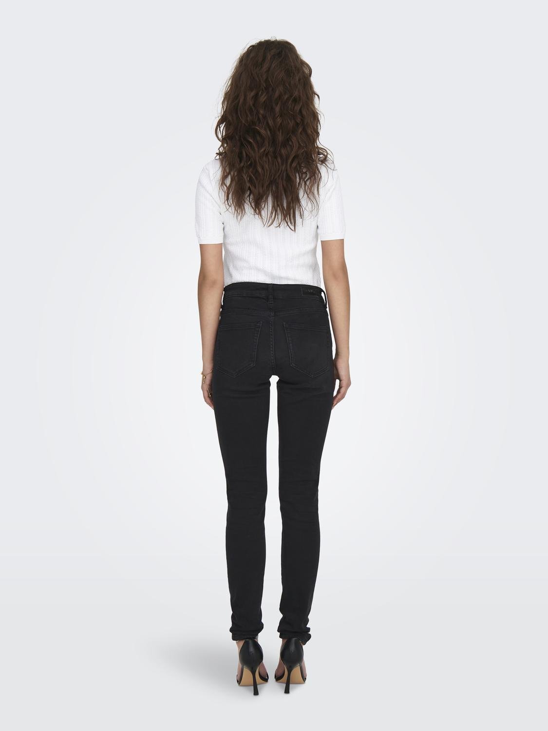 ONLANNE Mittlere Taille Skinny Fit Jeans Black