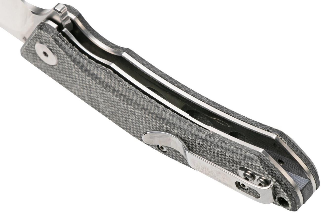 Bestech Cubis BG42A Stonewashed & Satin, Black Micarta, zakmes