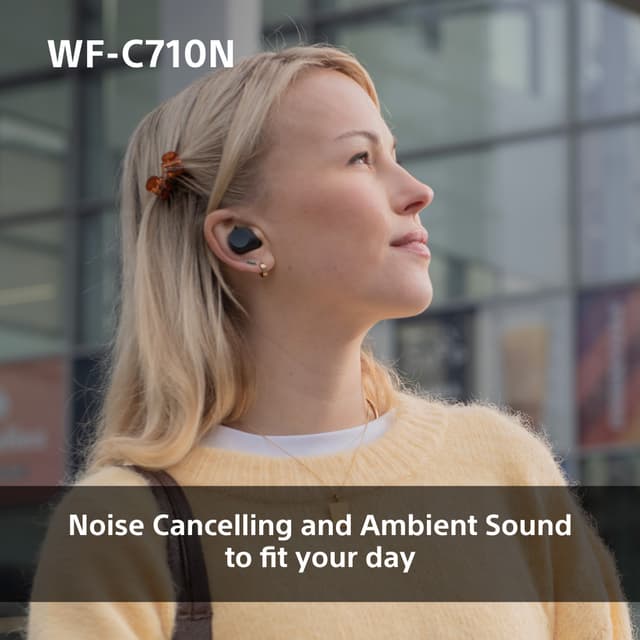 Sony WF-C710N true wireless in-ear høretelefoner (hvid)