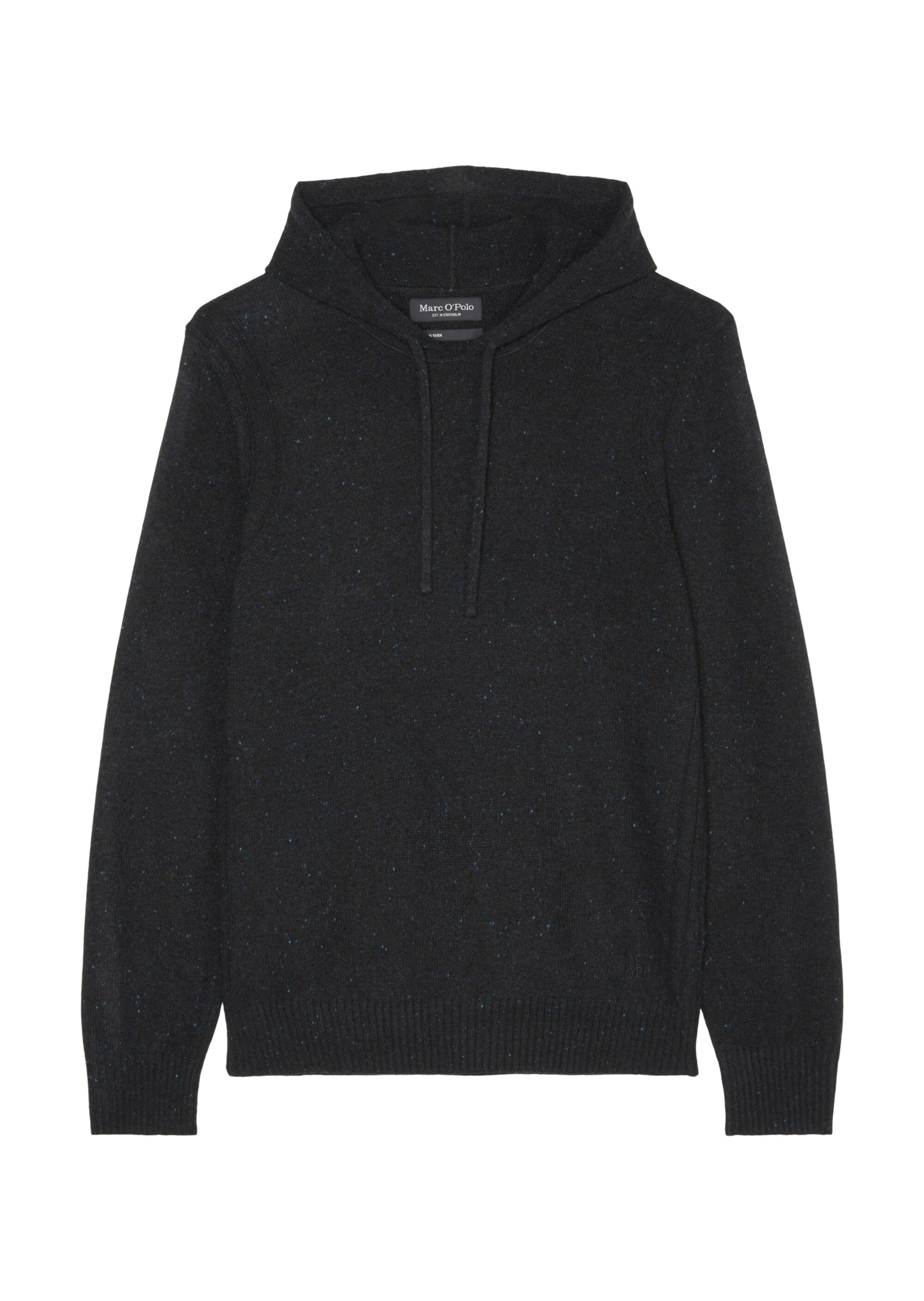 Pullover regular mit Kapuze aus gesprenkeltem Tweedgarn