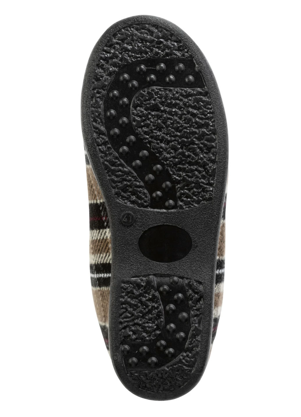 Stiefelette aus kariertem Textilmaterial