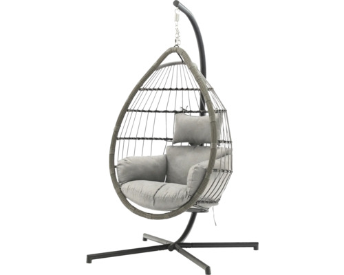 Destiny COCO COZY hangstoel 133 x 131 x 202 cm grijsbruin