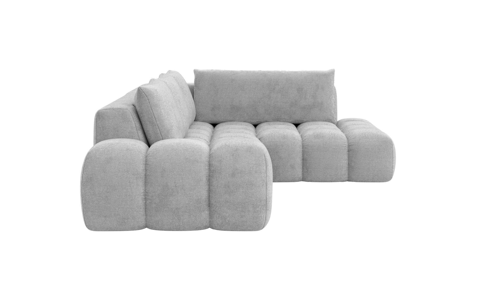 GOODproduct Ecksofa »AZITA klein, L-Form, elegant und bequem Designsofa in Bubble-Optik« lose Rückenkissen, traumhafte Steppung, Masse B/T/H: 296/176,5/89 cm
