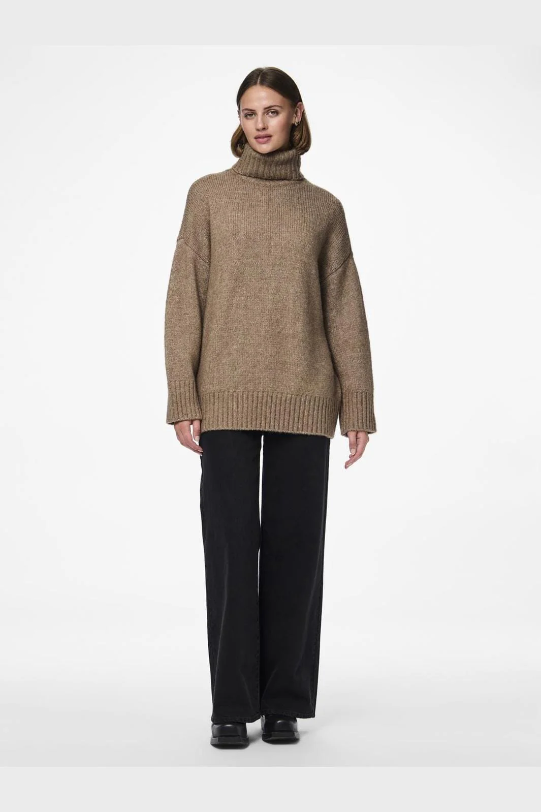 Pieces Pcnancy Ls Loose Roll Neck Knit 4264158 fossil