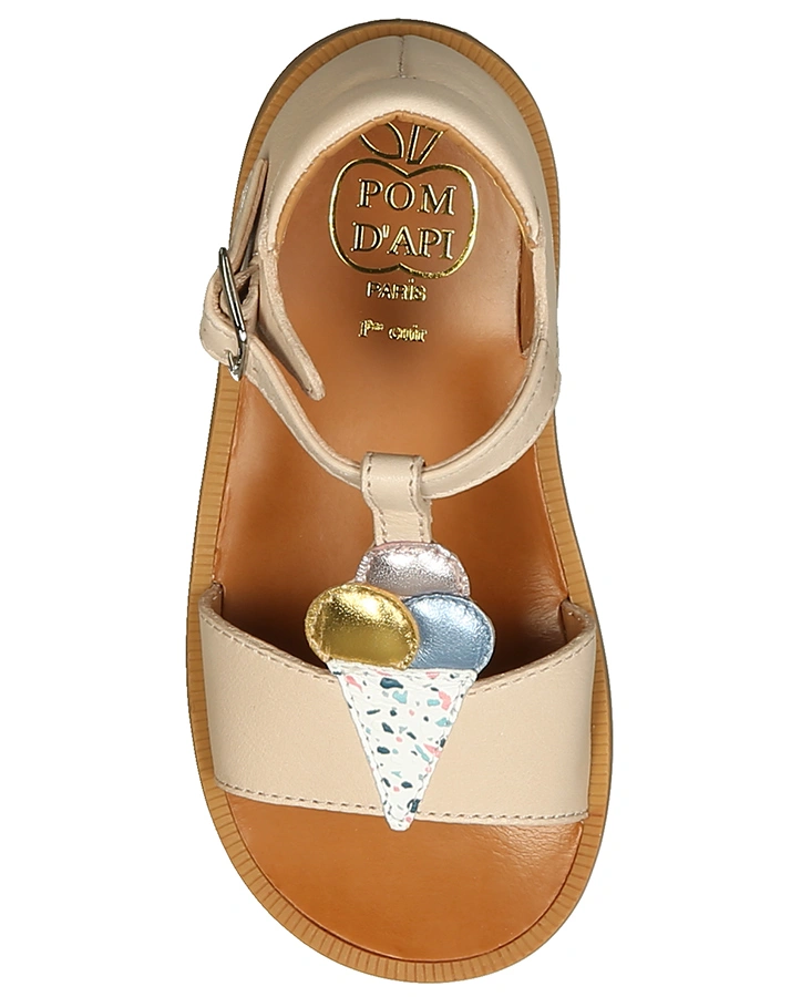 Leder-Sandalen POPPY – ICE CREAM in altrosa