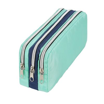 Trousse rectangulaire Lagoon - 3 compartiments - bleu - Viquel