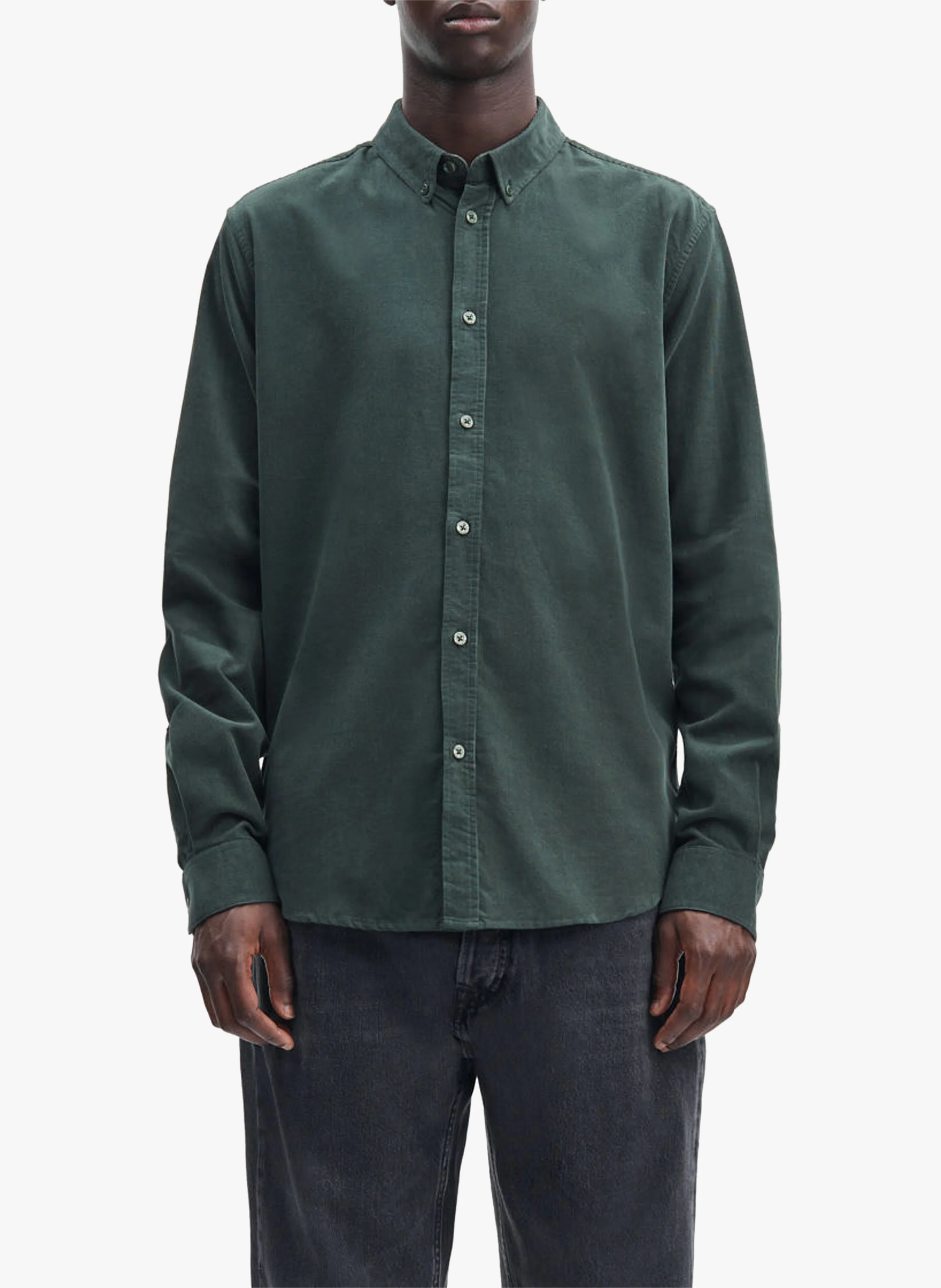 LIAM - Chemise droite en coton bio | Vert