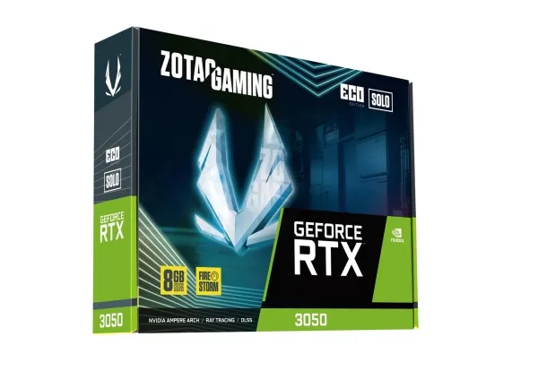 ZOTAC GAMING GeForce RTX 3050 ECO SOLO - Grafikkort - GF RTX 3050 - 8 GB GDDR6 - PCIe 4.0 x8 - 3 x DisplayPort, HDMI