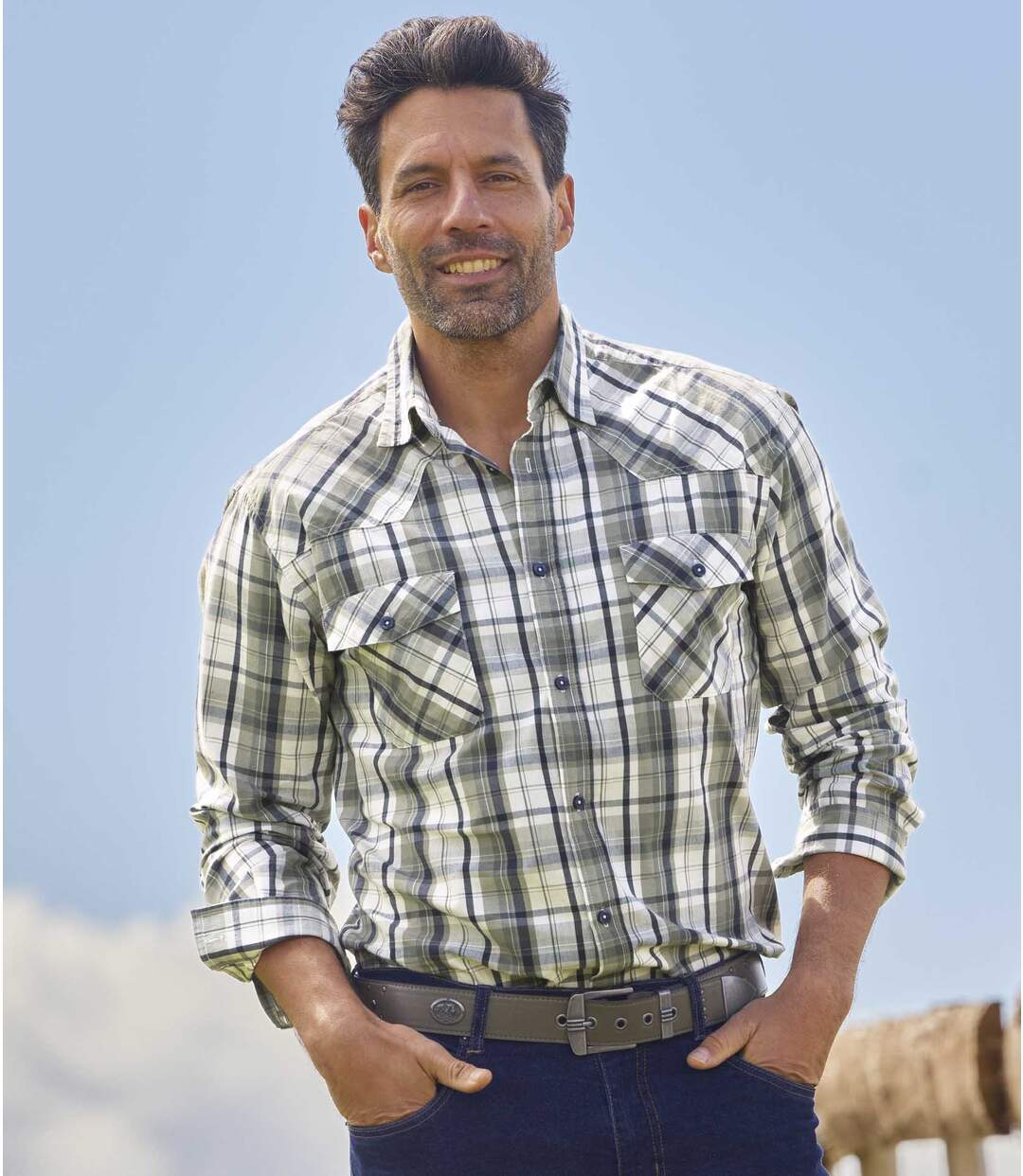 Chemise Popeline à Carreaux Country