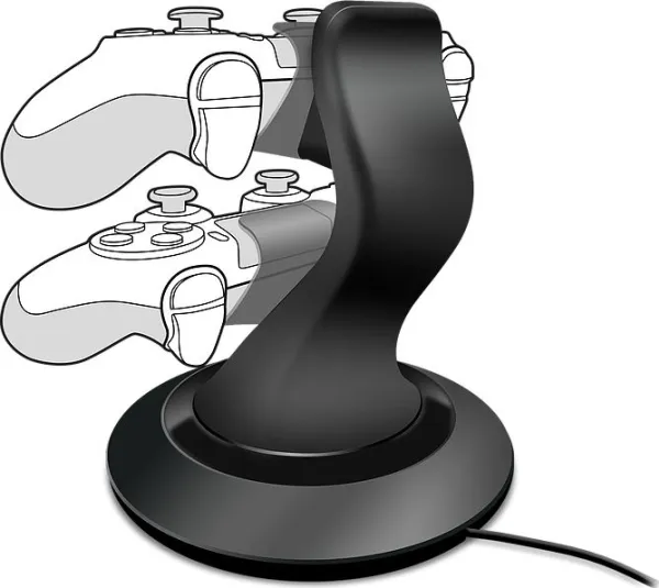 SPEEDLINK SL-4511-BK TWINDOCK - Opladningsstander   AC-strømadapter - 2 output-stikforbindelser - sort - for Sony PlayStation 4