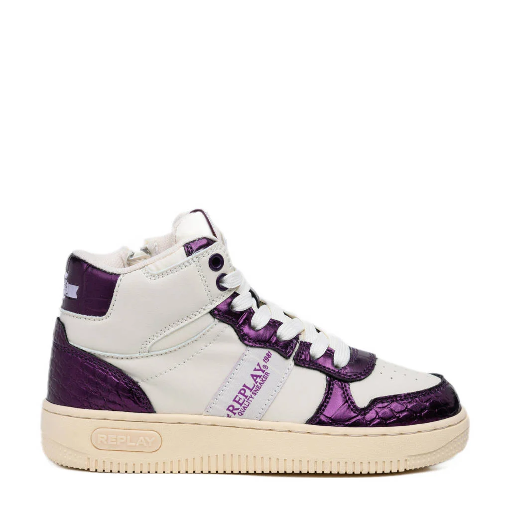 REPLAY Epic JR 11sneakers wit/paars