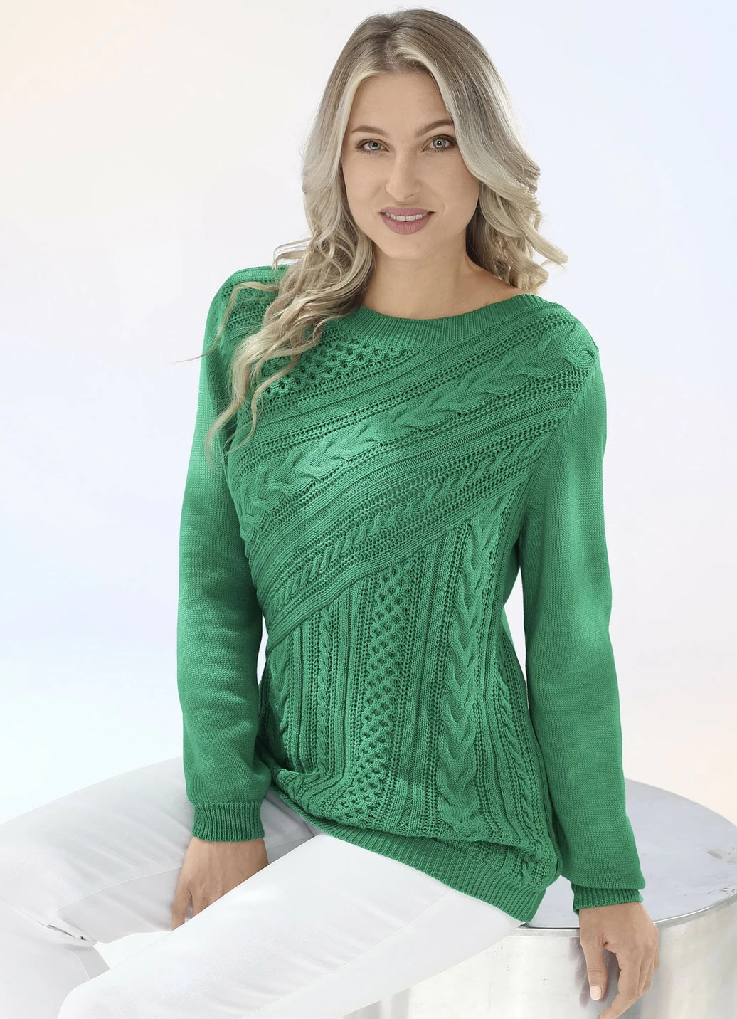 Pullover in Strukturmix
