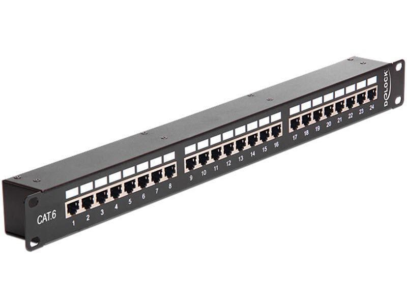 Delock Patchpanel 24 Port, Cat.6 STP 19