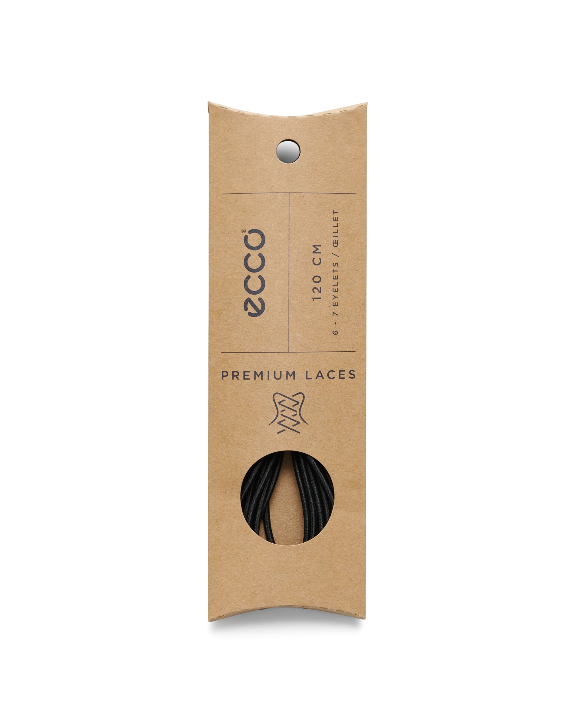 ECCO Fast Lock Lace Schnürsenkel Schwarz 120cm