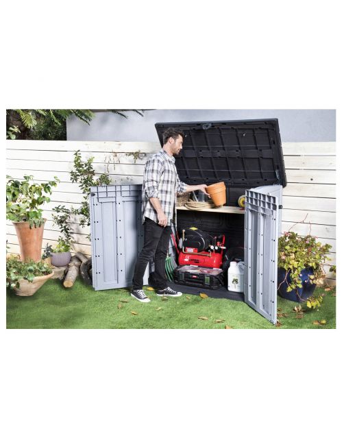 Keter Opbergbox Store It Out Ace - Tuinmeubelen - 146x82x125 cm 1200 l Grijs