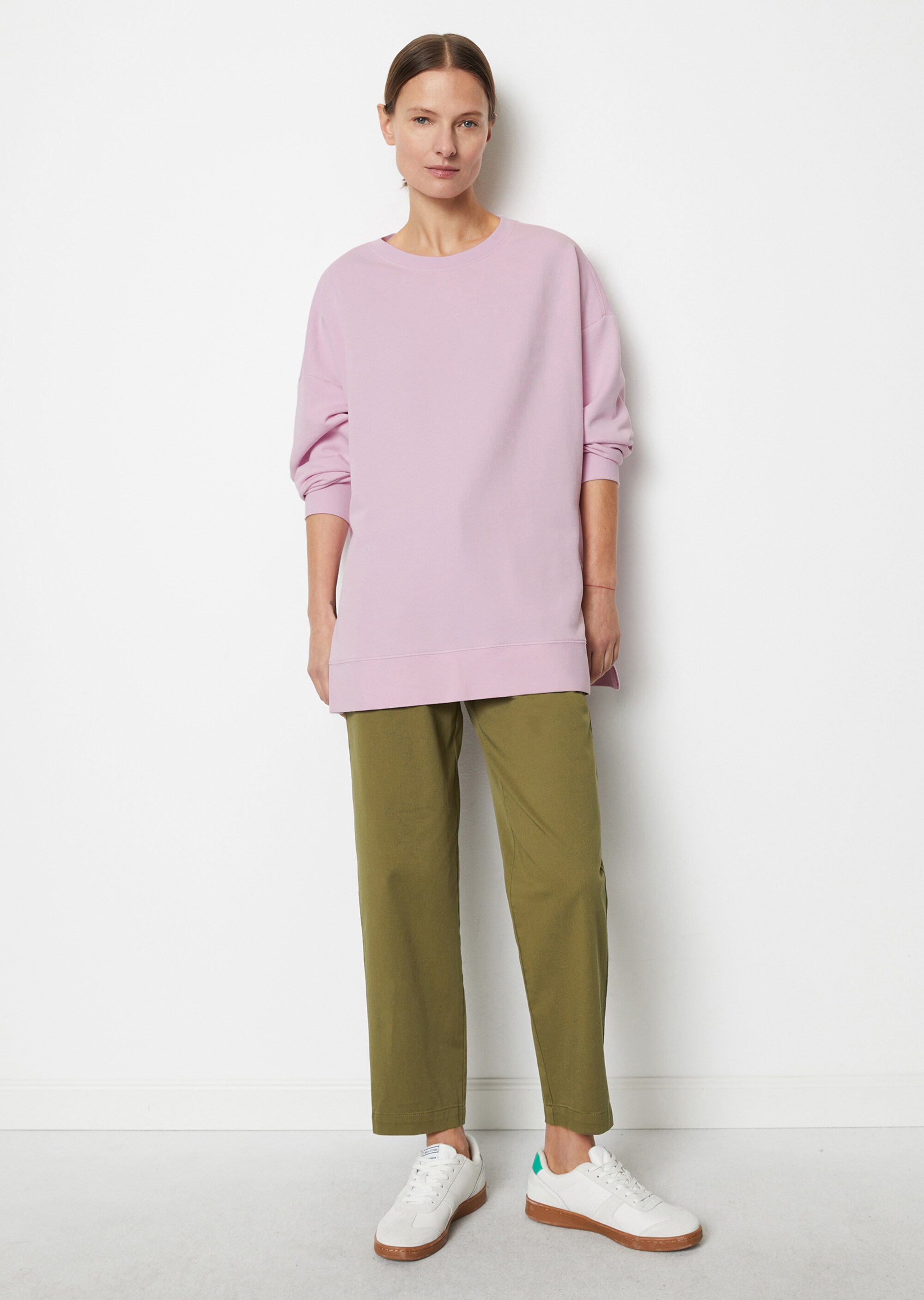 Oversize Sweatshirt mit Seitennaht-Schlitzen aus Organic Cotton