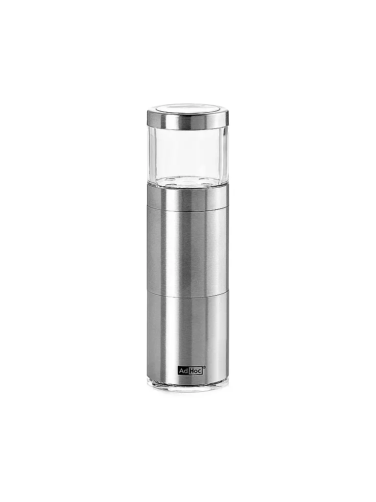 AD HOC Geschenkset Muskatmühle MUSKATINO Edelstahl silber