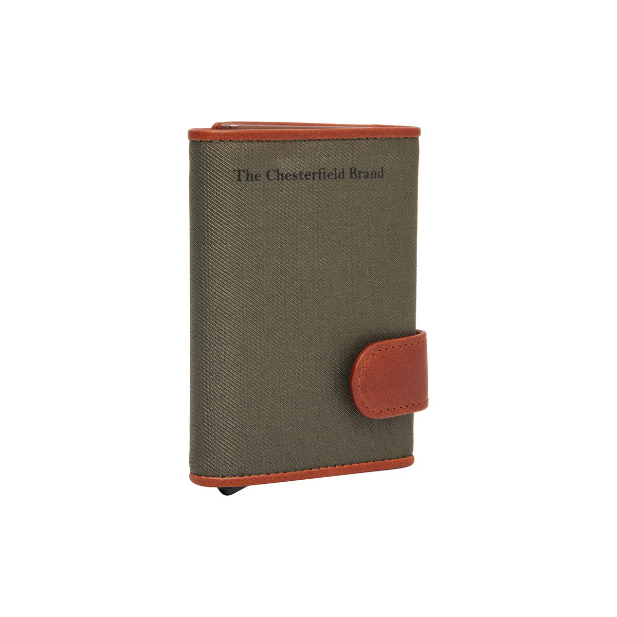 The Chesterfield Brand Delsbo Pashouder Nylon Wax Pull Up Steel Green