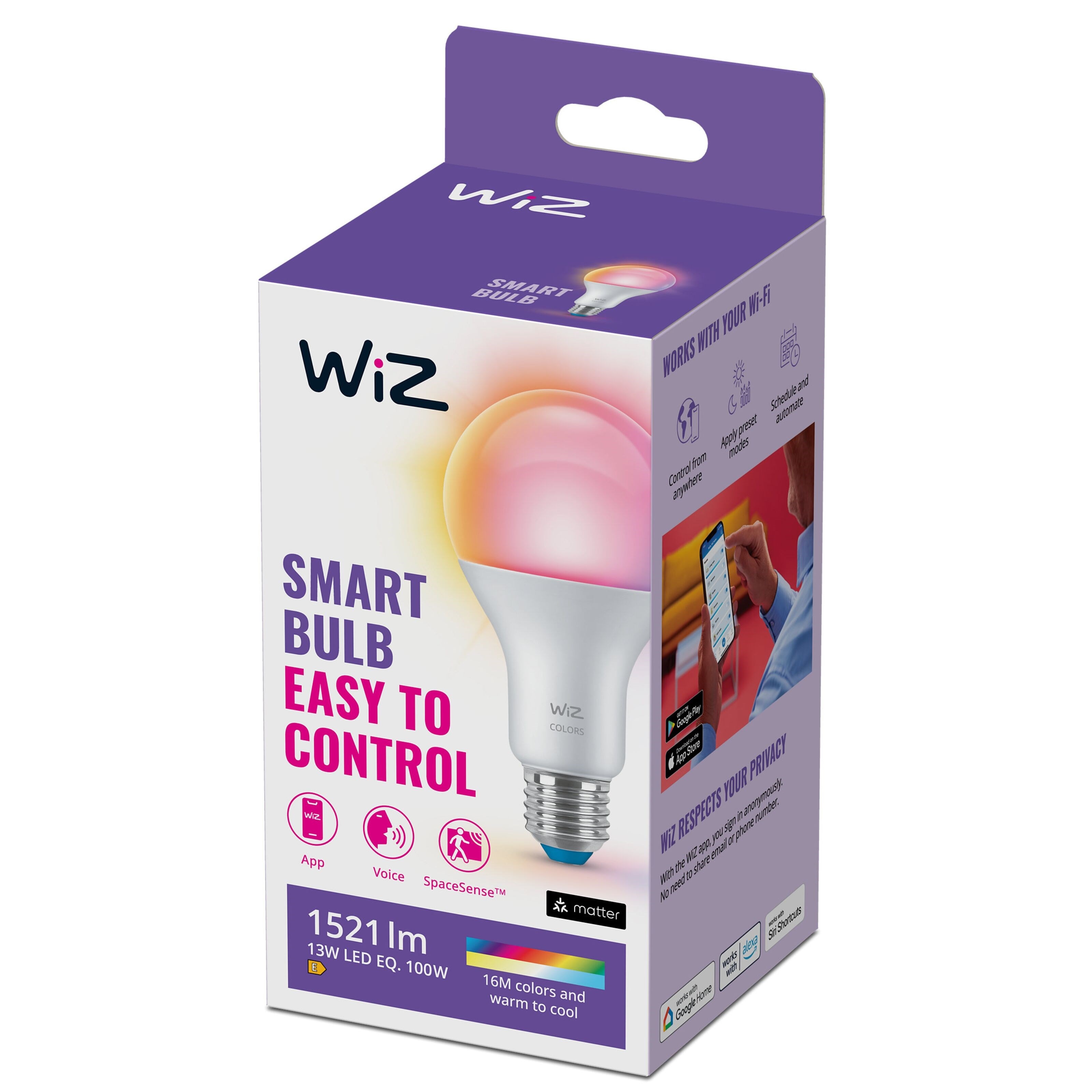 WiZ Color A67 Smart LED-pære E27 1521 lm