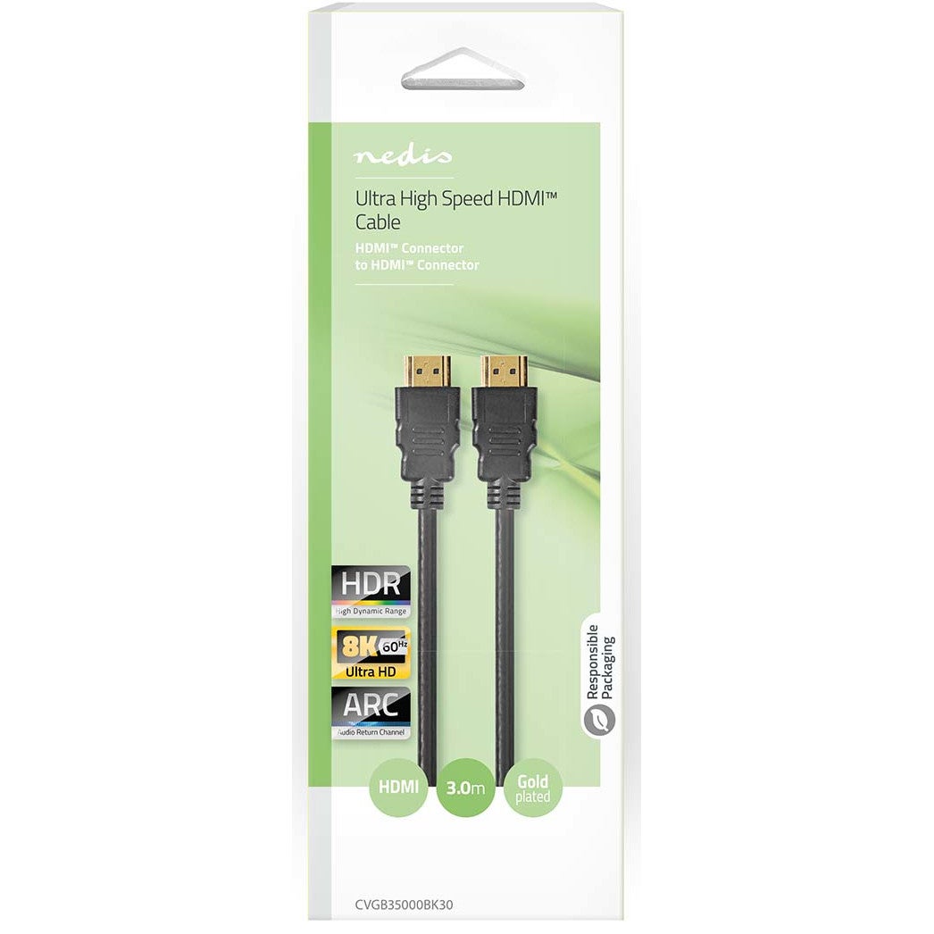 Nedis CVGB35000BK30 HDMI-kabel 8K@60Hz 3 meter